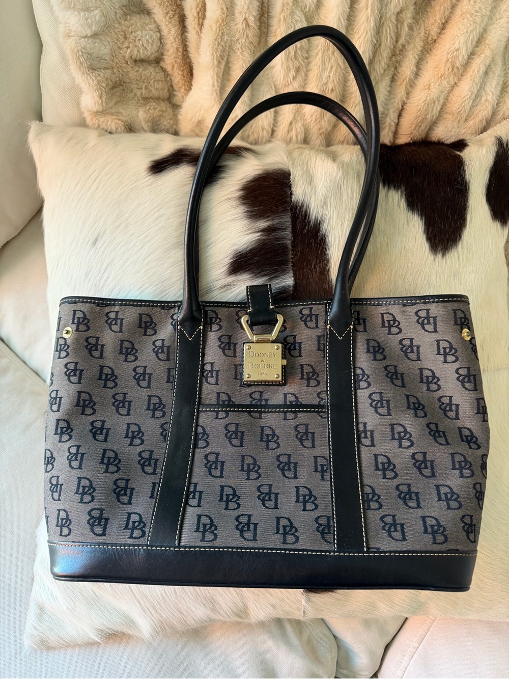 Dooney & Bourke Black Logo Tote Bag